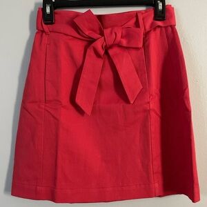 Coral Red Skirt with Bow